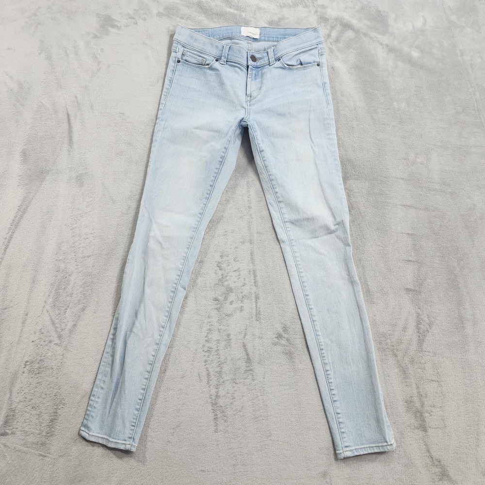 Halogen Jeans Womens 25 Blue Light Wash Mid Rise Skinny Stretch Denim Casual